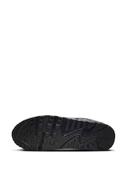 Nike Grey/White Air Max 90 Trainers - Image 5 of 7