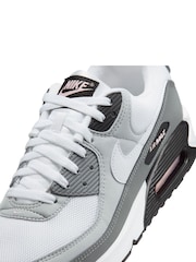 Nike Grey/White Air Max 90 Trainers - Image 7 of 7