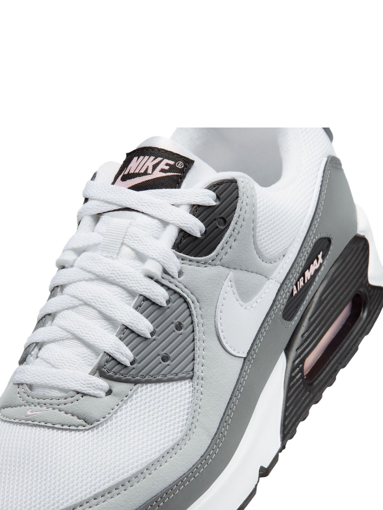 Nike Grey/White Air Max 90 Trainers - Image 7 of 7 Nike Grey/White Air Max 90 Trainers - Image 7 of 7