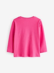 Pink Christmas Padded Mouse 100% Cotton Long Sleeve T-Shirt (3mths-7yrs) - Image 7 of 8