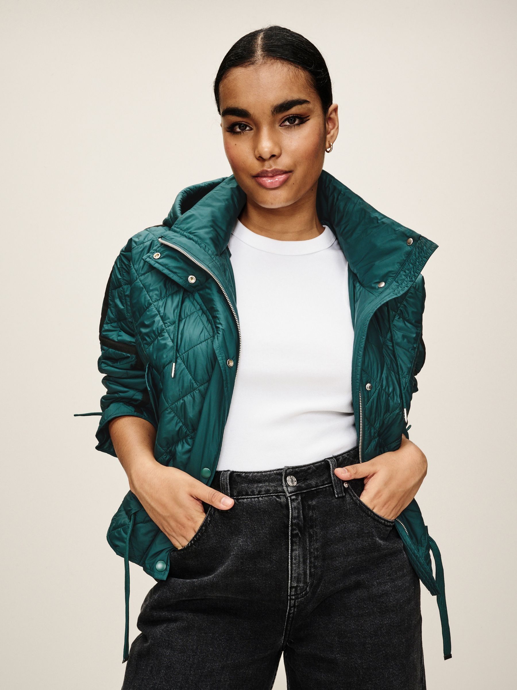 Buy Forest Green Short Quilted Jacket from Next Luxembourg