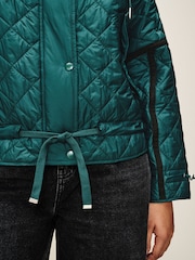 Forest Green Short Quilted Jacket - Image 5 of 9