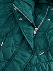 Forest Green Short Quilted Jacket - Image 7 of 9