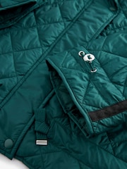 Forest Green Short Quilted Jacket - Image 8 of 9