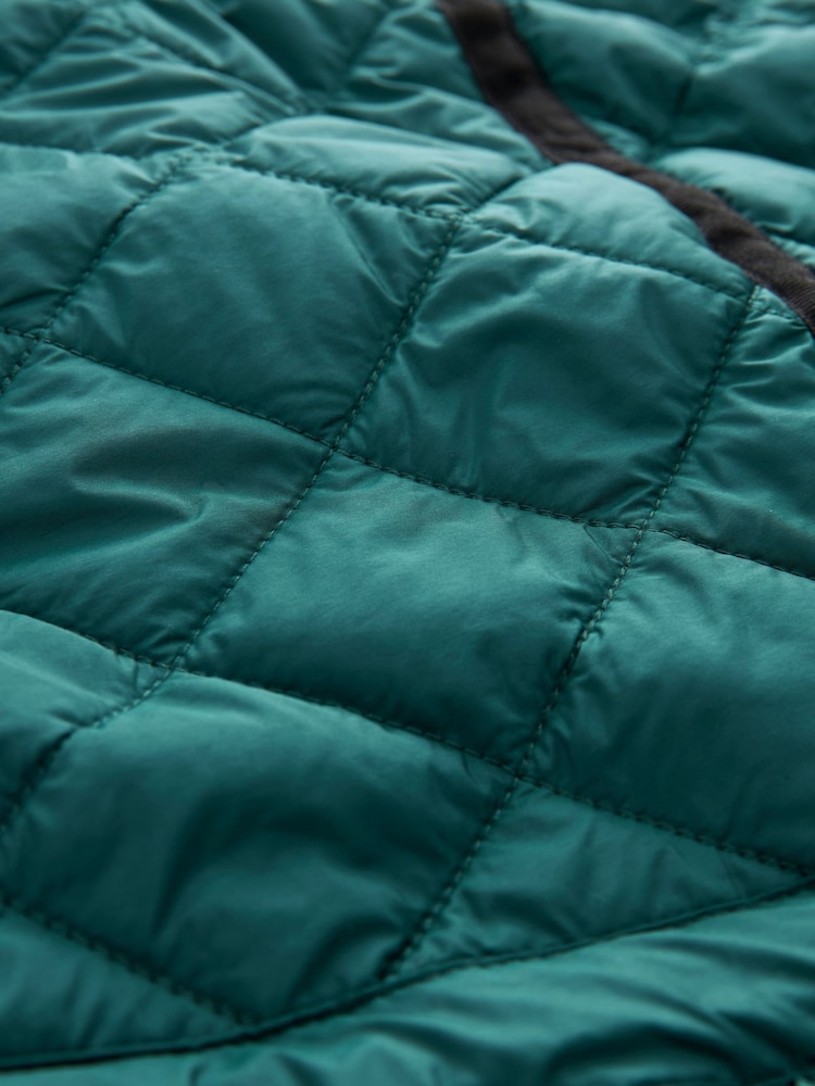 Forest Green Short Quilted Jacket - Image 9 of 9