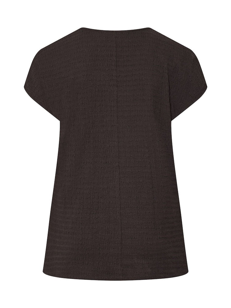 Yours Curve Brown Textured Grown On T-Shirt - Image 6 of 6 Yours Curve Brown Textured Grown On T-Shirt - Image 6 of 6