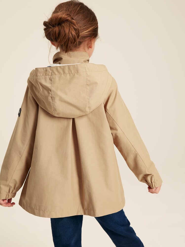 Joules Girls' Meadow Stone Lightweight Waterproof Raincoat With Hood - Image 1 of 14