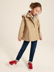 Joules Girls' Meadow Stone Lightweight Waterproof Raincoat With Hood - Image 3 of 13