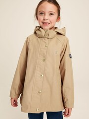 Joules Girls' Meadow Stone Lightweight Waterproof Raincoat With Hood - Image 2 of 14