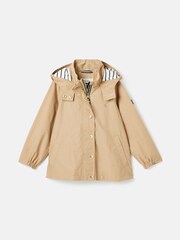 Joules Girls' Meadow Stone Lightweight Waterproof Raincoat With Hood - Image 5 of 14