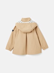 Joules Girls' Meadow Stone Lightweight Waterproof Raincoat With Hood - Image 8 of 13
