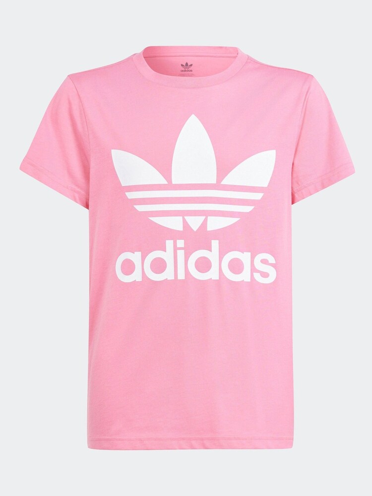 adidas Originals Pink Trefoil T-Shirt - Image 1 of 5