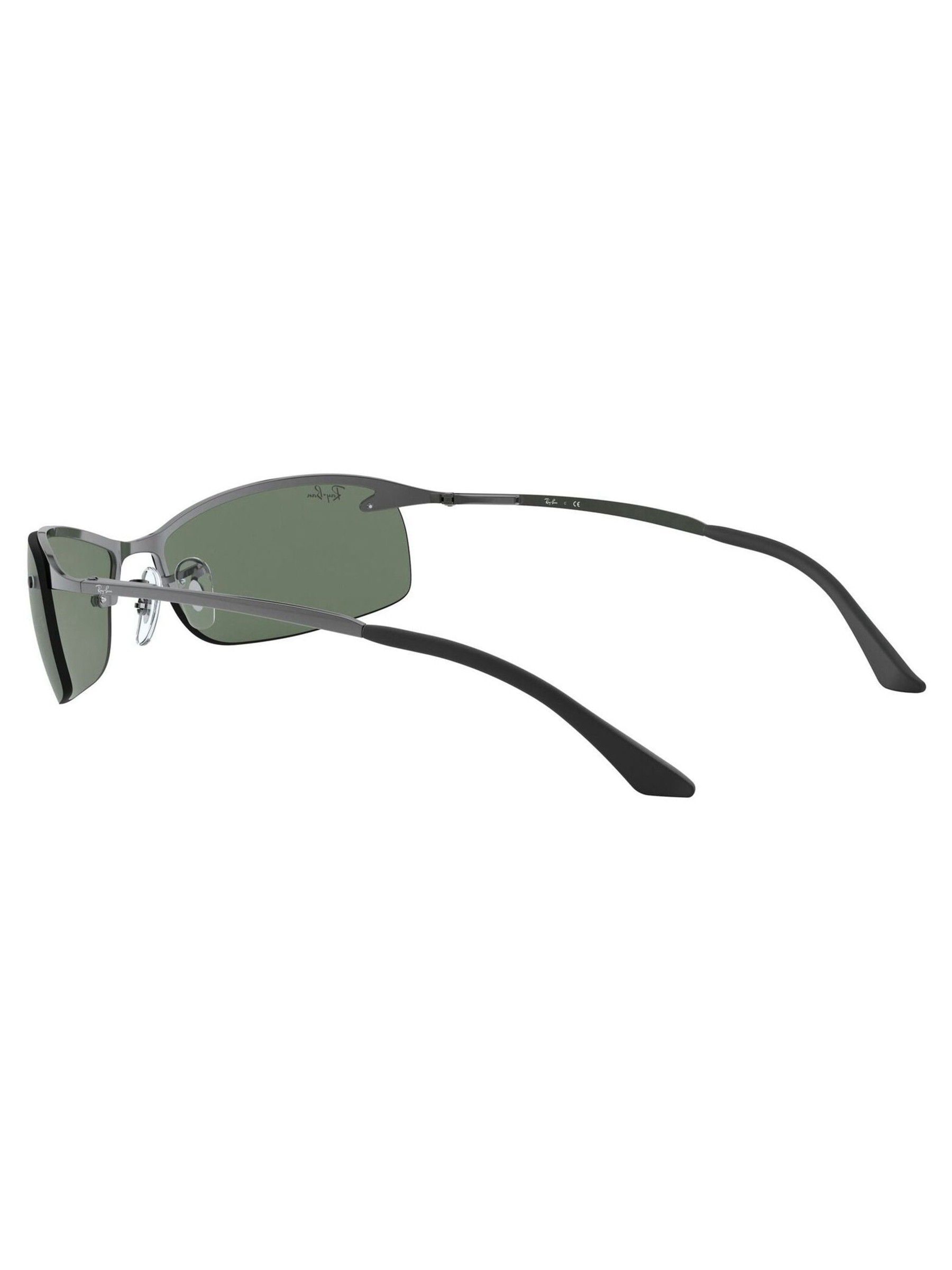 Buy Ray-Ban Gunmetal and Green Lens RB3183 Semi Rimless Sunglasses