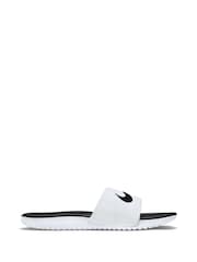 Blanco/Negro - Nike Kawa Junior/Youth Sliders - Imagen 1 de 7