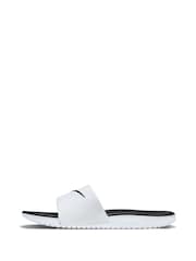 Blanco/Negro - Nike Kawa Junior/Youth Sliders - Imagen 2 de 7