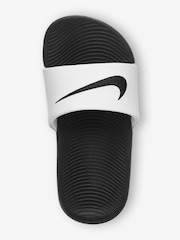Blanco/Negro - Nike Kawa Junior/Youth Sliders - Imagen 4 de 7
