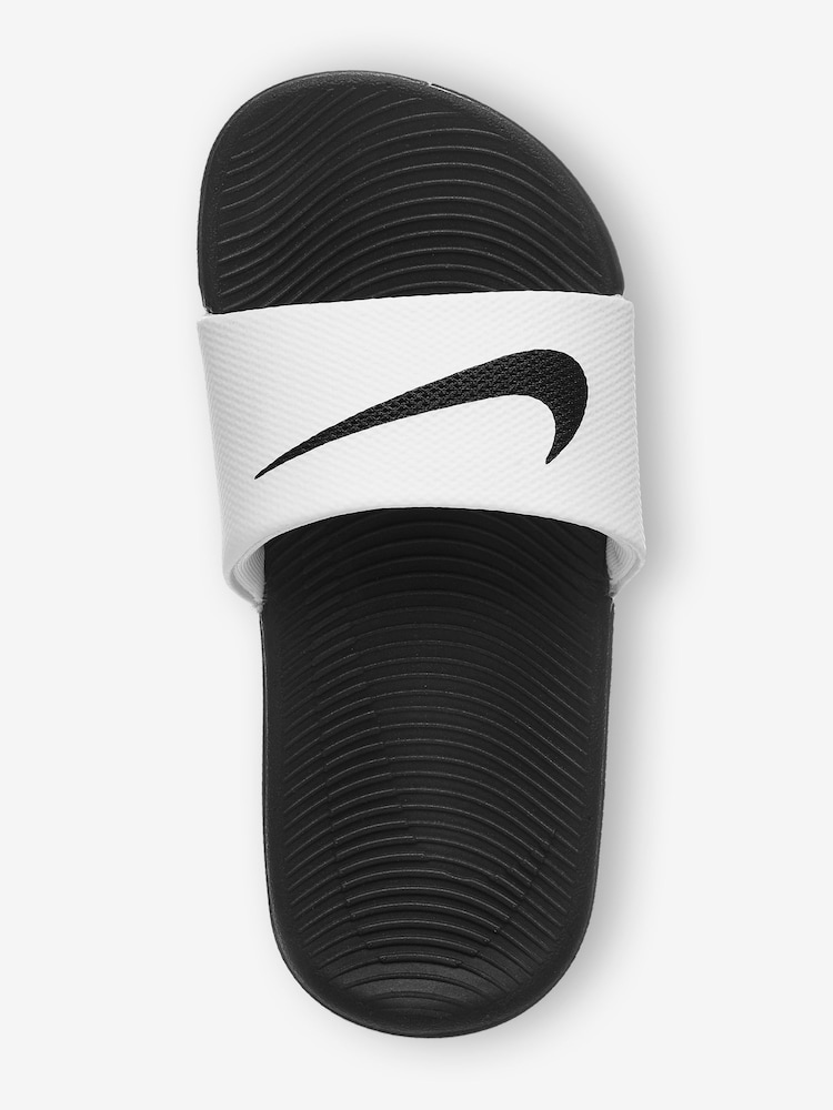 לבן/שחור - כפכפים לילדים/לנוער דגם Kawa של Nike - Image 4 of 7