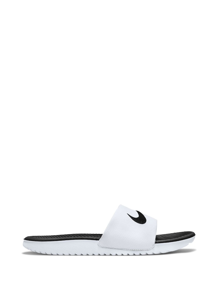 Blanco/Negro - Nike Kawa Junior/Youth Sliders - Imagen 8 de 8