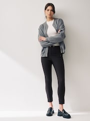 Schwarz - Skinny-Hose mit Reißverschluss - Bild 2 von 6