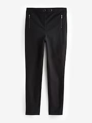 Schwarz - Skinny-Hose mit Reißverschluss - Bild 5 von 6