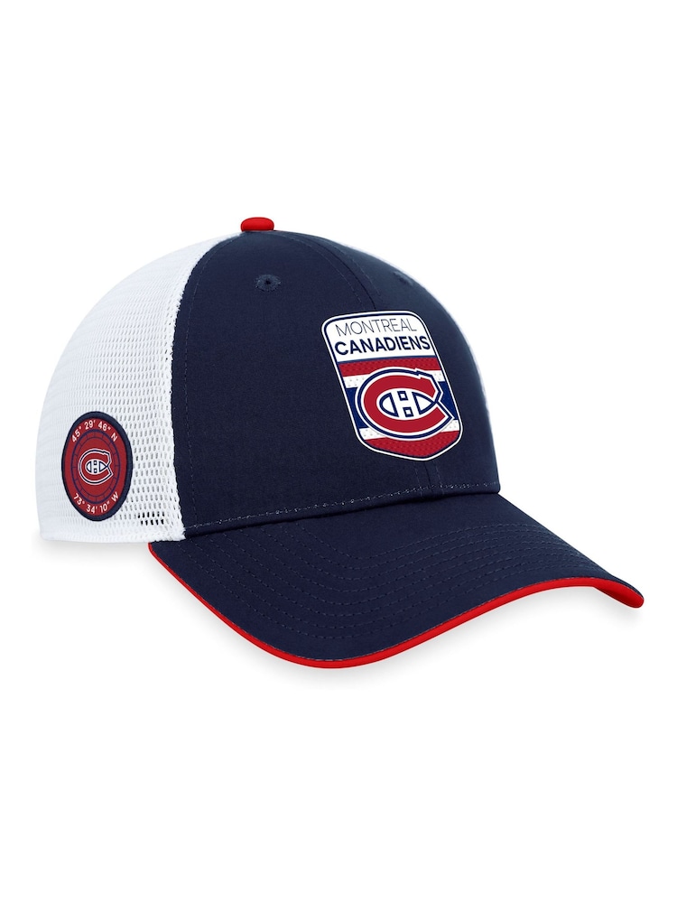 Fanatics Blue NHL New York Rangers Authentic Pro Draft Structured Trucker Podium Cap Unisex - Image 2 of 4