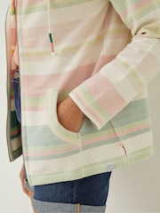 FatFace Natural Daisy Textured Zip-Up Hoodie - Image 4 of 6