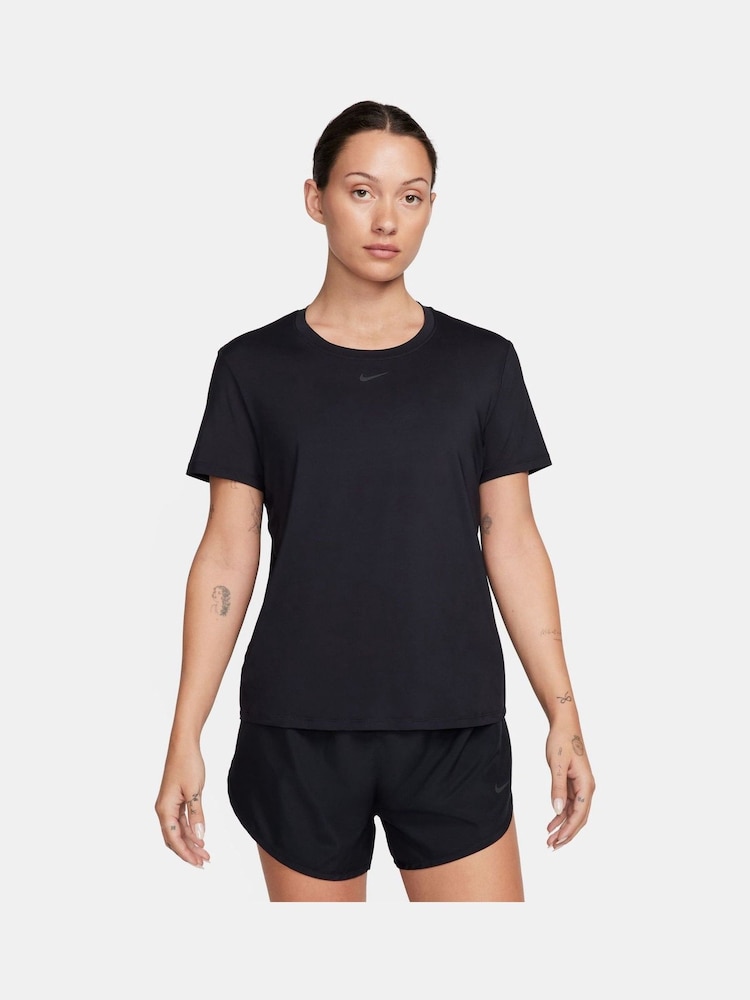 Nike Black One Classic Dri-FIT Short Sleeve Top - Image 1 of 8