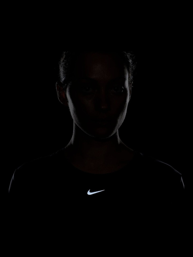 Nike Black One Classic Dri-FIT Short Sleeve Top - Image 6 of 8