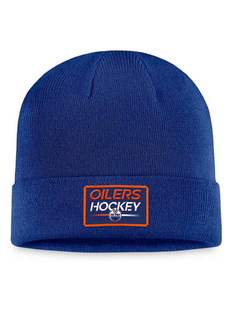 Fanatics Blue NHL Edmonton Oilers Authentic Pro Prime Cuffed Beanie Unisex - Image 1 of 2