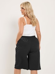 Yours Curve Black Long Sweat Shorts - Image 3 of 6