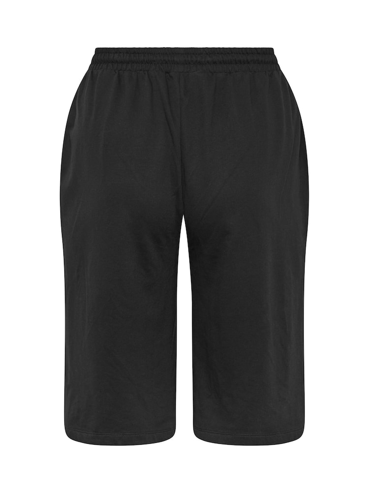 Yours Curve Black Long Sweat Shorts - Image 6 of 6