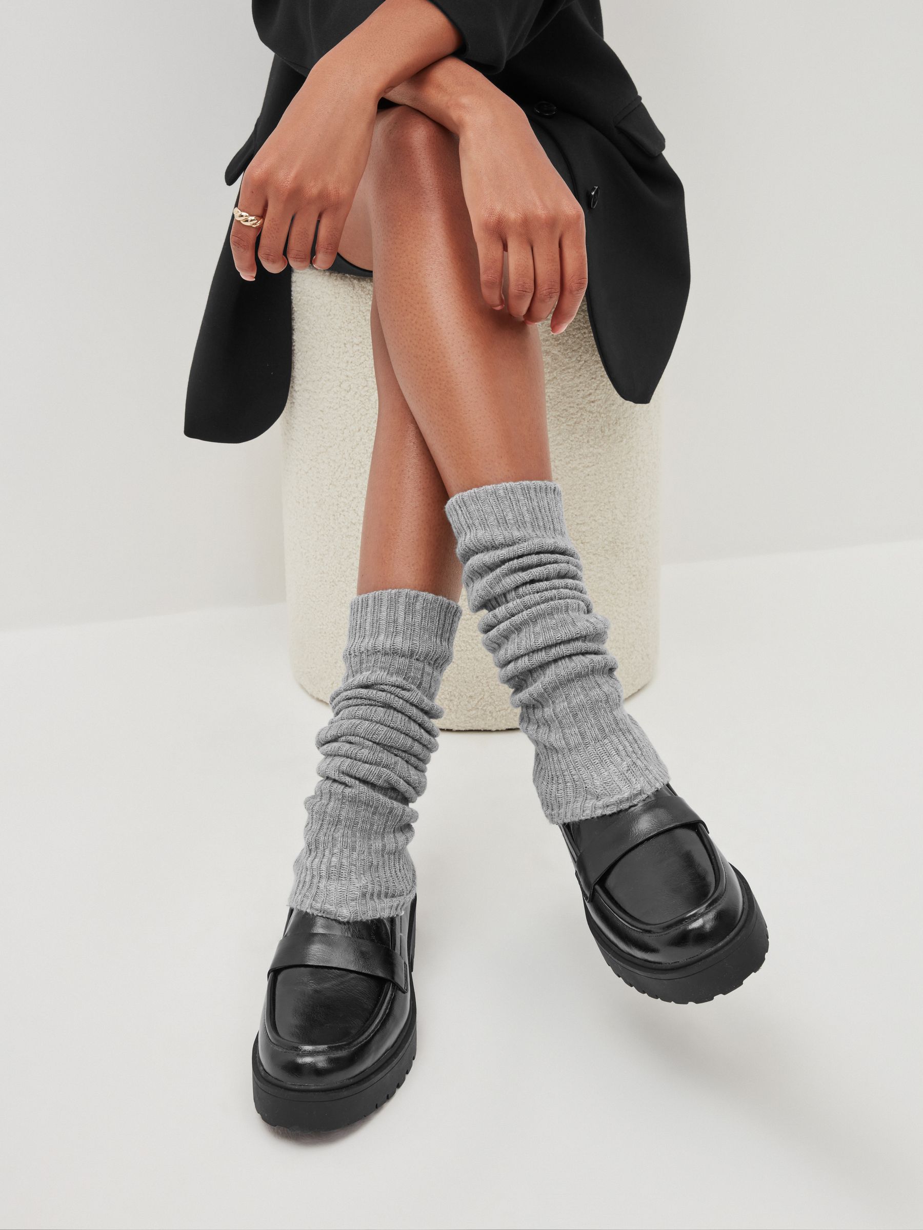 Buy Grey Ribbed Leg Warmers 1 Pack from Next USA