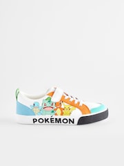 White Pokemon One Strap Elastic Lace Trainers - Image 2 of 6