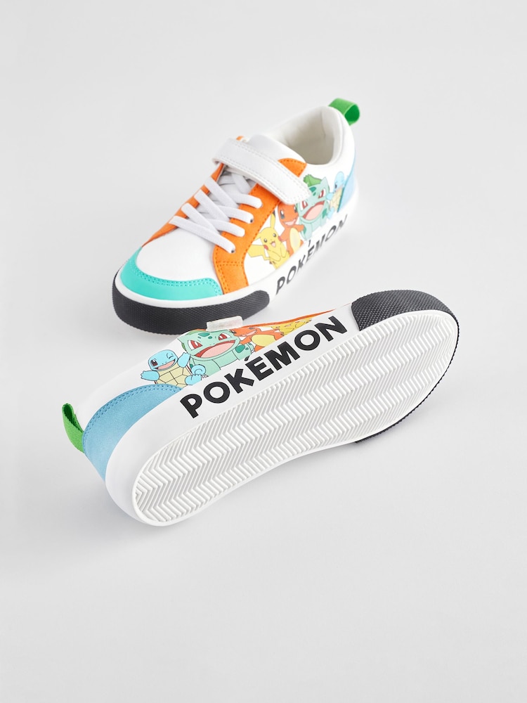 Blanc - Baskets Pokemon à lanières élastiques - Image 3 of 6