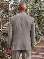 Neutral Slim Fit Textured Suit Jacket - Image 2 of 10