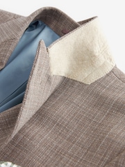 Neutral Slim Fit Textured Suit Jacket - Image 8 of 10