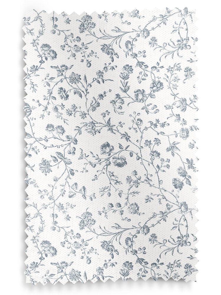 Laura Ashley Dark Seaspray Blue Aria Made to Measure 100% Cotton Curtains - Image 9 of 9