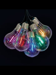 Premier Decorations Ltd Garden 10 Solar Multi Colour Filament Bulb String Lights - Image 3 of 3