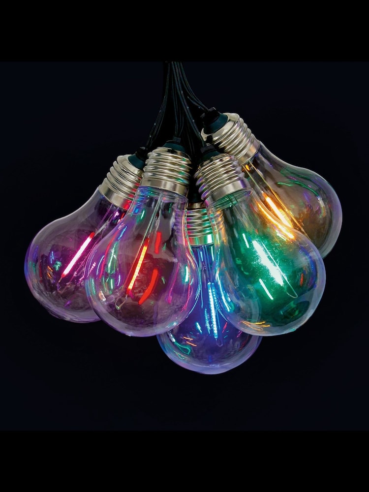 Premier Decorations Ltd Garden 10 Solar Multi Colour Filament Bulb String Lights - Image 3 of 3