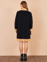 Yumi Black Contrast Knitted Cardigan - Image 4 of 4