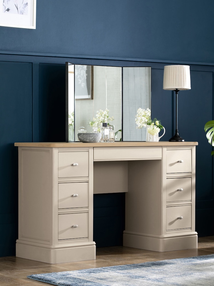 Stone Hampton Painted Oak Collection Luxe 6 Drawer Console Dressing Table - Image 1 of 8