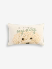 Sage Green Dog Life 40 x 59cm Cushion - Image 3 of 4