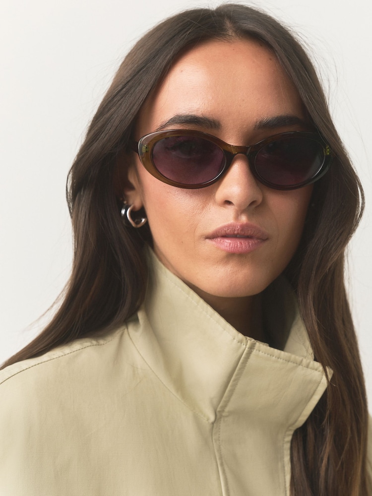 Green Oval Sunglasses - Image 1 of 5