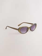 Green Oval Sunglasses - Image 3 of 5