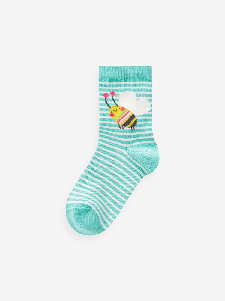 Pink/Gelb/Blau - Socken mit hohem Baumwollanteil und Motiv, 5er-Pack - Bild 2 von 6 Pink/Gelb/Blau - Socken mit hohem Baumwollanteil und Motiv, 5er-Pack - Bild 2 von 6