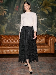 Yumi Diamonte Tulle Midi Skirt - 5суретінің 1 суреті