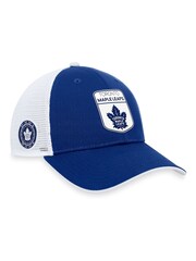 Fanatics Blue NHL Toronto Maple Leafs Authentic Pro Draft Structured Trucker Podium Cap - Image 3 of 4