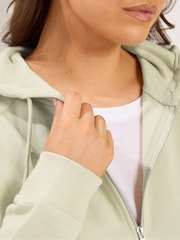 Yours Curve Natural Zip Through Raglan Hoodie - Image 4 of 6