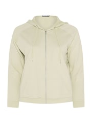Yours Curve Natural Zip Through Raglan Hoodie - Image 5 of 6