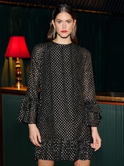 Yumi Foil Print Tunic With Flared Sleeves - 5суретінің 1 суреті